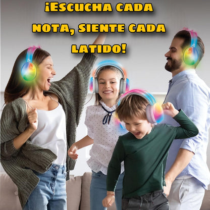 Brookstone Auriculares Inalámbricos con Luces LED Multicolor